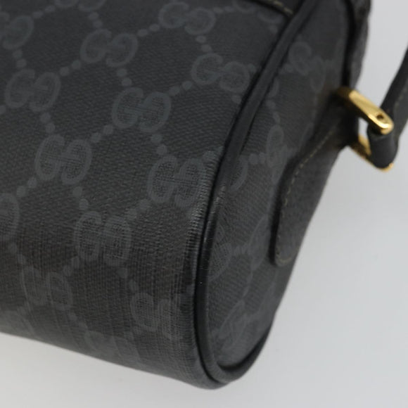 GUCCI GG Supreme Web Sherry Line Tasche PVC Schwarz Gold 119 02 087 Auth YKZ950