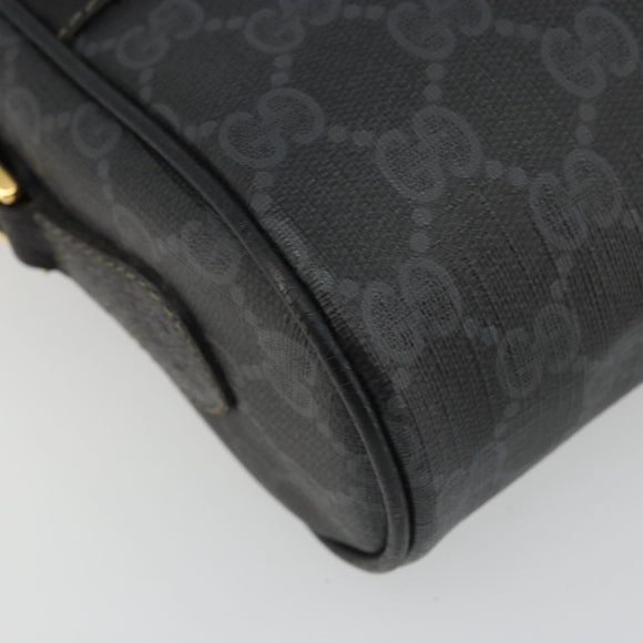 GUCCI GG Supreme Web Sherry Line Tasche PVC Schwarz Gold 119 02 087 Auth YKZ950