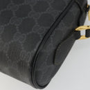 GUCCI GG Supreme Web Sherry Line Tasche PVC Schwarz Gold 119 02 087 Auth YKZ950-15