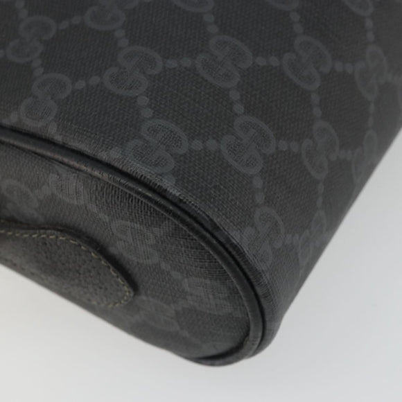 GUCCI GG Supreme Web Sherry Line Tasche PVC Schwarz Gold 119 02 087 Auth YKZ950