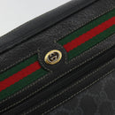 GUCCI GG Supreme Web Sherry Line Tasche PVC Schwarz Gold 119 02 087 Auth YKZ950-17