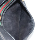 GUCCI GG Supreme Web Sherry Line Tasche PVC Schwarz Gold 119 02 087 Auth YKZ950-22