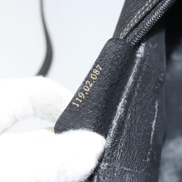 GUCCI GG Supreme Web Sherry Line Tasche PVC Schwarz Gold 119 02 087 Auth YKZ950