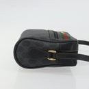 GUCCI GG Supreme Web Sherry Line Tasche PVC Schwarz Gold 119 02 087 Auth YKZ950-3