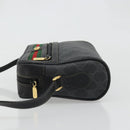 GUCCI GG Supreme Web Sherry Line Tasche PVC Schwarz Gold 119 02 087 Auth YKZ950-4