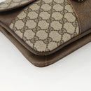 GUCCI GG Supreme Shoulder Bag PVC Beige Gold Auth YKZ952-15