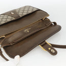 GUCCI GG Supreme Shoulder Bag PVC Beige Gold Auth YKZ952-10