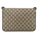 GUCCI GG Supreme Shoulder Bag PVC Beige Gold Auth YKZ952-2