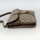 GUCCI GG Supreme Shoulder Bag PVC Beige Gold Auth YKZ952-3