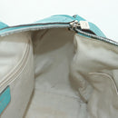 Salvatore Ferragamo Gancini Hand Bag Leather Light Blue Silver Auth YKZ953A-21