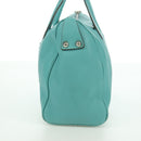 Salvatore Ferragamo Gancini Hand Bag Leather Light Blue Silver Auth YKZ953A-3