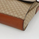 CELINE Macadam Canvas Circle Shoulder Bag PVC Beige Gold Auth YKZ955-14