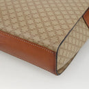 CELINE Macadam Canvas Circle Shoulder Bag PVC Beige Gold Auth YKZ955-16