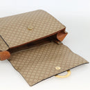 CELINE Macadam Canvas Circle Shoulder Bag PVC Beige Gold Auth YKZ955-18