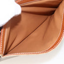 CELINE Macadam Canvas Circle Shoulder Bag PVC Beige Gold Auth YKZ955-24