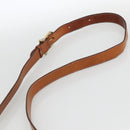 CELINE Macadam Canvas Circle Shoulder Bag PVC Beige Gold Auth YKZ955-8