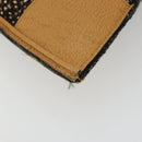 PRADA Hand Bag Leather Tweed Brown Silver Auth YKZ956A-14