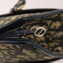 Christian Dior Trotter Canvas Hand Bag Navy Gold Auth YKZ959-10