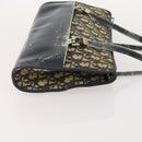 Christian Dior Trotter Canvas Hand Bag Navy Gold Auth YKZ959-3