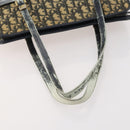 Christian Dior Trotter Canvas Hand Bag Navy Gold Auth YKZ959-7