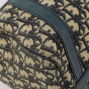Christian Dior Trotter Canvas Boston Bag Navy Silver Auth YKZ960-16