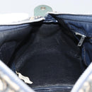 Christian Dior Trotter Canvas Boston Bag Navy Silver Auth YKZ960-18