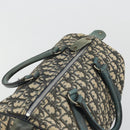 Christian Dior Trotter Canvas Boston Bag Navy Silver Auth YKZ960-6