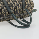 Christian Dior Trotter Canvas Boston Bag Navy Silver Auth YKZ960-7