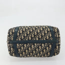 Christian Dior Trotter Canvas Boston Bag Navy Silver Auth YKZ960-5