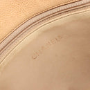 CHANEL Matelasse Chain Shoulder Bag Caviar Skin Beige Gold CC Auth YKZ963-17