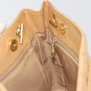 CHANEL Matelasse Chain Shoulder Bag Caviar Skin Beige Gold CC Auth YKZ963-18