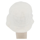 CHANEL COCO Mark Hat Pile White CC Auth YKZ968A-2