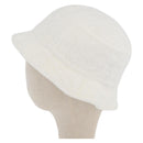 CHANEL COCO Mark Hat Pile White CC Auth YKZ968A-3