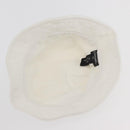 CHANEL COCO Mark Hat Pile White CC Auth YKZ968A-8