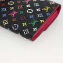 LOUIS VUITTON Multicolor Portefeiulle Sarah Wallet Black M60668 LV Auth YKZ969V-15
