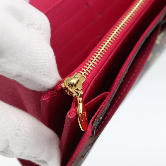 LOUIS VUITTON Multicolor Portefeiulle Sarah Wallet Black M60668 LV Auth YKZ969V