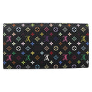 LOUIS VUITTON Multicolor Portefeiulle Sarah Wallet Black M60668 LV Auth YKZ969V-2