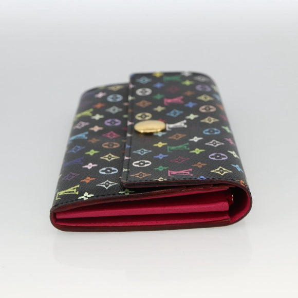 LOUIS VUITTON Multicolor Portefeiulle Sarah Wallet Black M60668 LV Auth YKZ969V