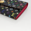 LOUIS VUITTON Multicolor Portefeiulle Sarah Wallet Black M60668 LV Auth YKZ969V-7