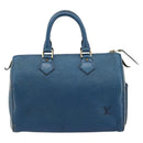 LOUIS VUITTON Epi Speedy 25 Hand Bag Toledo Blue M43015 LV Auth YKZ982-13