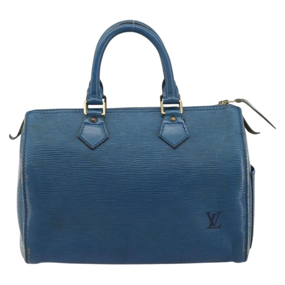 LOUIS VUITTON Epi Speedy 25 Hand Bag Toledo Blue M43015 LV Auth YKZ982