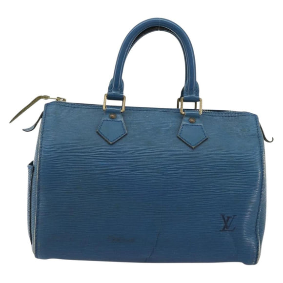 LOUIS VUITTON Epi Speedy 25 Hand Bag Toledo Blue M43015 LV Auth YKZ982