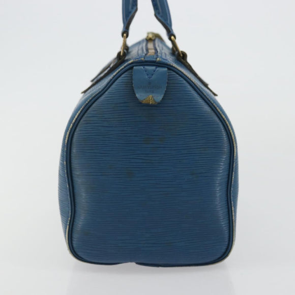 LOUIS VUITTON Epi Speedy 25 Hand Bag Toledo Blue M43015 LV Auth YKZ982