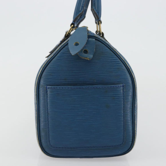 LOUIS VUITTON Epi Speedy 25 Hand Bag Toledo Blue M43015 LV Auth YKZ982