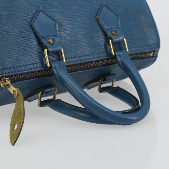 LOUIS VUITTON Epi Speedy 25 Hand Bag Toledo Blue M43015 LV Auth YKZ982