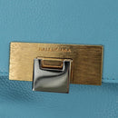 BALENCIAGA Hand Bag Leather 2way Light Blue Gold 391571 Auth YKZ985M-18