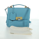 BALENCIAGA Hand Bag Leather 2way Light Blue Gold 391571 Auth YKZ985M-28