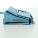 BALENCIAGA Hand Bag Leather 2way Light Blue Gold 391571 Auth YKZ985M-5