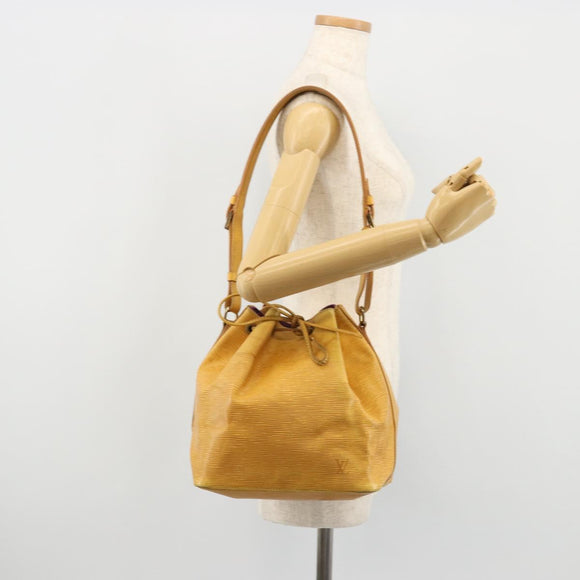 LOUIS VUITTON Epi Petit Noe Shoulder Bag Yellow M44109 LV Auth YKZ986