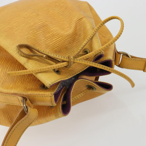 LOUIS VUITTON Epi Petit Noe Shoulder Bag Yellow M44109 LV Auth YKZ986
